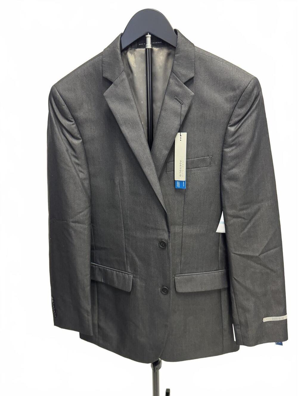 Perry Ellis Portfolio Men's Gray Suit Jacket 52 Regular Stretch